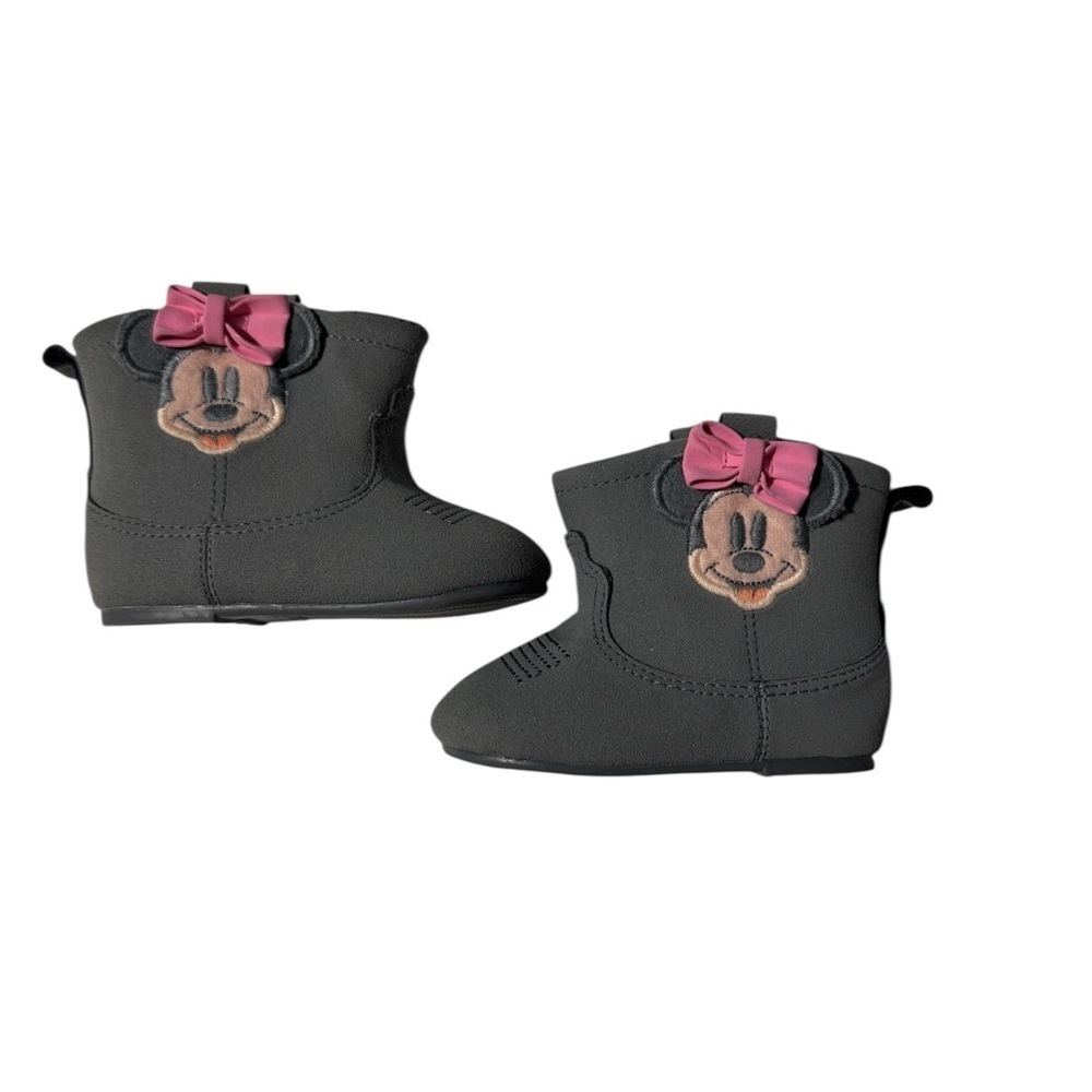 Disney Baby Cowgirl Boots – Minnie Mouse – Grey – Size 12–18 Months (US 5–6)